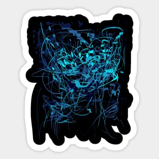 abstract- deep bue Sticker